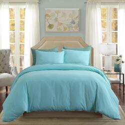  Lenjerie de pat matrimonial Premium Ranforce uni bleu / 200x220 cm dimensiune standard Lenjerie de pat