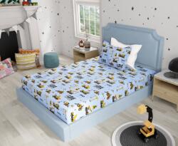  Cearceaf de pat cu elastic pentru copii Constructii Evostar bumbac100% ranforce /90x200 cm dimensiune standard