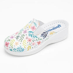 MediSab Saboti medicali anatomici , ultralejeri, piele naturala , imprimeu floral , dama , ST229 40