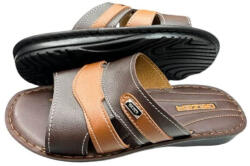 MediMag Papuci barbati tip Medical , confort zilnic si design practic maro/bej-12660 44