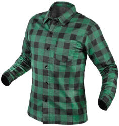 NEO TOOLS Flanel munkaing, zöld-fekete, 100% pamut, XXL 81-546-XXL
