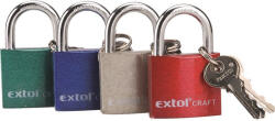  EXTOL CRAFT lakat, vas, 3 kulccsal, dobozban ; 63mm