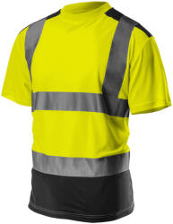NEO TOOLS Láthatósági Munkavédelmi póló, sárga, sötét alsó résszel, XL 81-730-XL