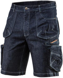 NEO TOOLS Farmer Rövid munkásnadrág, DENIM, cipzáros oldalzsebekkel, 98% pamut, 410g/m2, XL 81-279-XL