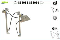 VALEO Mecanism actionare geam VALEO 851068 (851068)