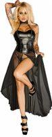 Noir Handmade Rochie lungă extravagantă cu deschidere completă - L