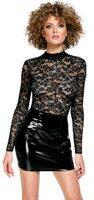Black Level Rochie din vinil Black Level cu dantelă - M