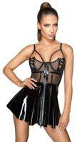 Noir Handmade Rochie Mini din Vinil S negru - S