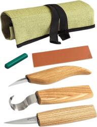 BeaverCraft Fejlesztett Kanálfaragó Készlet (3 kés tekercsben + kiegészítők) S17 (S17)
