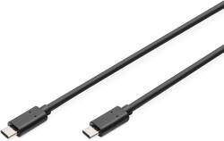 ASSMANN AK-300138-030-S : : Кабел USB 2.0 Type C-C, High Speed, 5V-3A 15W, 480MB, черен, 3.0 м (AK-300138-030-S)