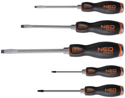 NEO TOOLS Csavarhúzó készlet, üthető 5db, S2 25 év garanciával 04-240