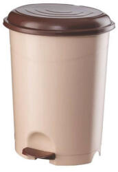 PLANET Szemeteskuka pedálos műanyag 6 literes barna UP124 (UP124) - iroda-ellatas