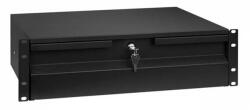 Stalflex RD19-3U-B 19" 3U 320mm zárható fekete rack fiók