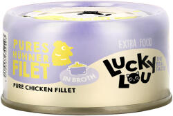 Lucky Lou 24x70g Lucky Lou Extra Food csirkefilé levesben nedves macskatáp
