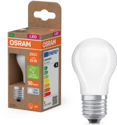 OSRAM E27 LED kisgömb, 1, 2W, 255 lm, 4000 K, hidegfehér, opál üveg-25 W izzó helyett - Superstar+ Classic P (4058075839441)