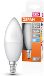 OSRAM E14 LED gyertya, 7, 5W, 806 lm, 4000 K, hidegfehér, opál műanyag-60 W izzó helyett - Star Classic B (4099854022982)