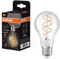 OSRAM E27 LED Vintage, 8W, 806 lm, 2200 K, candlelight, dimmelhető, áttetsző üveg-60 W izzó helyett - Vintage 1906 Classic A60 (4058075836624)