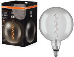 OSRAM E27 LED 4, 8W, 150 lm, 1800 K, candlelight, dimmelhető, füstszínű üveg-15 W izzó helyett - Vintage 1906 DIM Classic Globe Smoke filament (4058075761278)