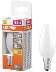 OSRAM E14 LED gyertya, 3, 4W, 470 lm, 2700 K, melegfehér, opál üveg-40 W izzó helyett - Star Classic B (4099854467646)