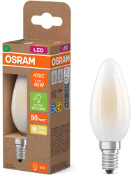 OSRAM E14 LED gyertya, 2, 2W, 470 lm, 2700 K, melegfehér, opál üveg-40 W izzó helyett - Superstar+ Classic B (4099854255618)