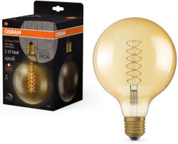 OSRAM E27 LED 4, 8W, 420 lm, 2200 K, candlelight, dimmelhető, arany színű színű üveg-35 W izzó helyett - Vintage 1906 DIM Classic Globe125 Gold filament (4058075761650)