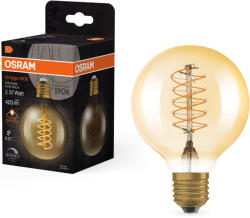 OSRAM E27 LED 4, 8W, 420 lm, 2200 K, candlelight, dimmelhető, arany színű színű üveg-35 W izzó helyett - Vintage 1906 DIM Classic Globe Gold filament (4099854090806)