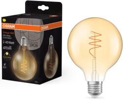 OSRAM E27 LED Vintage, 3, 4W, 470 lm, 2700 K, melegfehér, arany színű színű üveg-40 W izzó helyett - Vintage 1906 Classic G95 Gold (4058075836549)