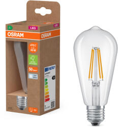 OSRAM E27 LED Edison 2, 2W, 470 lm, 4000 K, hidegfehér, áttetsző üveg-40 W izzó helyett - Superstar+ Classic Edison filament (4058075839748)