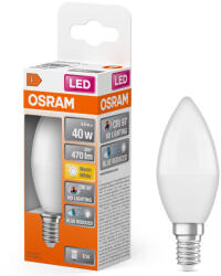OSRAM E14 LED gyertya, 4, 9W, 470 lm, 2700 K, melegfehér, opál műanyag-40 W izzó helyett - Superstar+ Classic B (4099854046957)