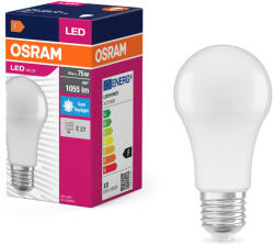 OSRAM E27 LED 10W, 1055 lm, 6500 K, daylight, opál műanyag-75 W normál izzó helyett - Value Classic A (4099854109935)