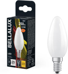 Bellalux E14 LED gyertya, 2, 5W, 250 lm, 2700 K, melegfehér, opál üveg-25 W izzó helyett - Classic B (4058075115477)