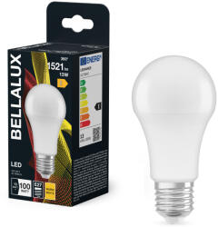 Bellalux E27 LED, 13W, 1521 lm, 2700 K, melegfehér, opál műanyag-100 W normál izzó helyett - Classic A (4058075128408)