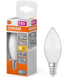 OSRAM E14 LED gyertya, 2, 9W, 250 lm, 2700 K, melegfehér, opál műanyag-25 W izzó helyett - Superstar+ Classic B (4099854046919)