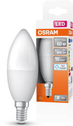 OSRAM E14 LED gyertya, 7, 5W, 806 lm, 6500 K, daylight, opál műanyag-60 W izzó helyett - Star Classic B (4099854023026)