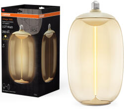 OSRAM E27 LED 4W, 280 lm, 2700 K, melegfehér, borostyán műanyag-25 W izzó helyett - Vintage 1906 Classic Elipse Oval Amber filament (4099854173882)