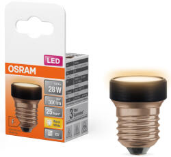 OSRAM E27 LED 3, 5W, 300 lm, 2700 K, melegfehér, opál, fekete műanyag-25 W izzó helyett - Star Flat (4058075839960)