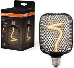 OSRAM E27 LED 3, 5W, 130 lm, 1800 K, candlelight, dimmelhető, fekete üveg-15 W izzó helyett - Star+ Deco Square DIM filament (4058075840300)