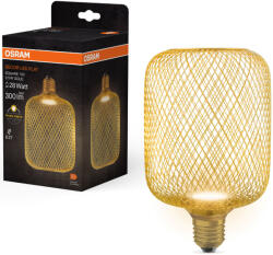 OSRAM E27 LED 3, 5W, 300 lm, 2700 K, melegfehér, arany színű, opál műanyag-25 W izzó helyett - Decor LED Flat Square (4058075840102)