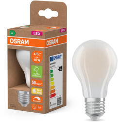 OSRAM E27 LED 2, 2W, 470 lm, 2700 K, melegfehér, dimmelhető, opál üveg-40 W normál izzó helyett - Superstar+ Classic A (4099854265389)