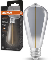 OSRAM E27 LED 2, 2W, 60 lm, 1800 K, candlelight, füstszínű üveg-5 W izzó helyett - Vintage 1906 Classic Edison Smoke filament (4099854049897)