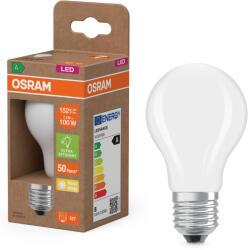 OSRAM E27 LED 7, 2W, 1521 lm, 2700 K, melegfehér, opál üveg-100 W normál izzó helyett - Superstar+ Classic A (4099854236877)