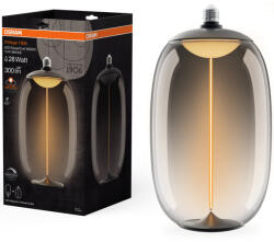 OSRAM E27 LED 12W, 300 lm, 1800 K, candlelight, dimmelhető, füstszínű műanyag-25 W izzó helyett - Magnetic Vintage dim Classic Elipse/Oval WG200 Smoke filament (4058075836341)