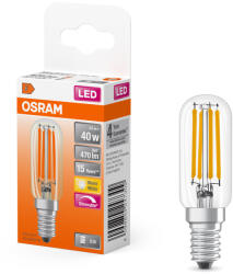 OSRAM E14 LED 4, 8W, 470 lm, 2700 K, melegfehér, dimmelhető, színes üveg-40 W izzó helyett - Special T26 filament (4099854247309)