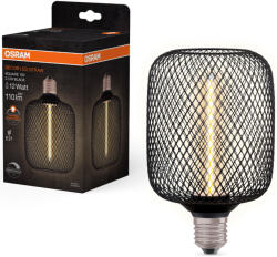 OSRAM E27 LED 3, 5W, 110 lm, 1800 K, candlelight, dimmelhető, fekete üveg-10 W izzó helyett - Star+ Deco Square DIM filament (4058075840263)