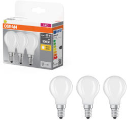 OSRAM E14 LED kisgömb, 5, 9W, 806 lm, 2700 K, melegfehér, opál üveg-60 W izzó helyett, 3 darabos - Base Classic P (4058075592599)