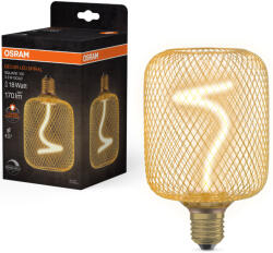 OSRAM E27 LED 3, 5W, 170 lm, 1800 K, candlelight, dimmelhető, arany színű üveg-15 W izzó helyett - Star+ Deco Square DIM filament (4058075840225)