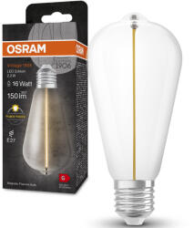 OSRAM E27 LED 2, 2W, 150 lm, 2700 K, melegfehér, áttetsző üveg-15 W izzó helyett - Vintage 1906 Classic Edison filament (4099854049859)