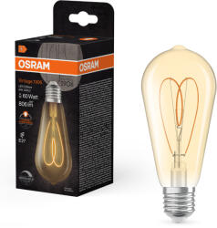 OSRAM E27 LED Vintage, 8W, 806 lm, 2200 K, candlelight, dimmelhető, arany színű színű üveg-60 W izzó helyett - Vintage 1906 Classic Classic Heart Filament ST64 (4058075837003)