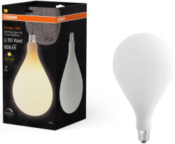OSRAM E27 LED Vintage, 7, 3W, 806 lm, 2700 K, melegfehér, dimmelhető, opál üveg-60 W izzó helyett - Vintage 1906 DIM Classic A 160 (4058075836228)