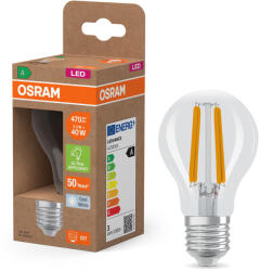 OSRAM E27 LED 2, 2W, 470 lm, 4000 K, hidegfehér, áttetsző üveg-40 W normál izzó helyett - Superstar+ Classic A filament (4099854115394)